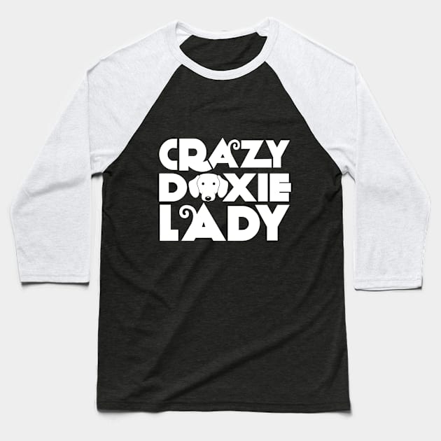 Crazy Doxie LAdy... Baseball T-Shirt by veerkun